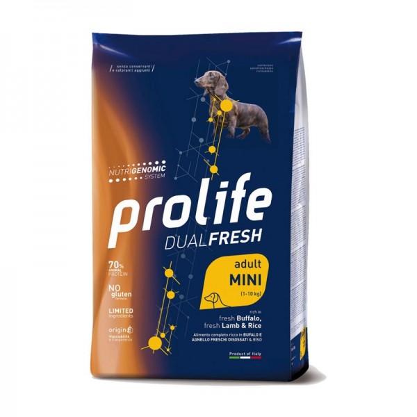 Prolife Dog Dual Fresh Adult Mini Bufalo, Agnello e Riso