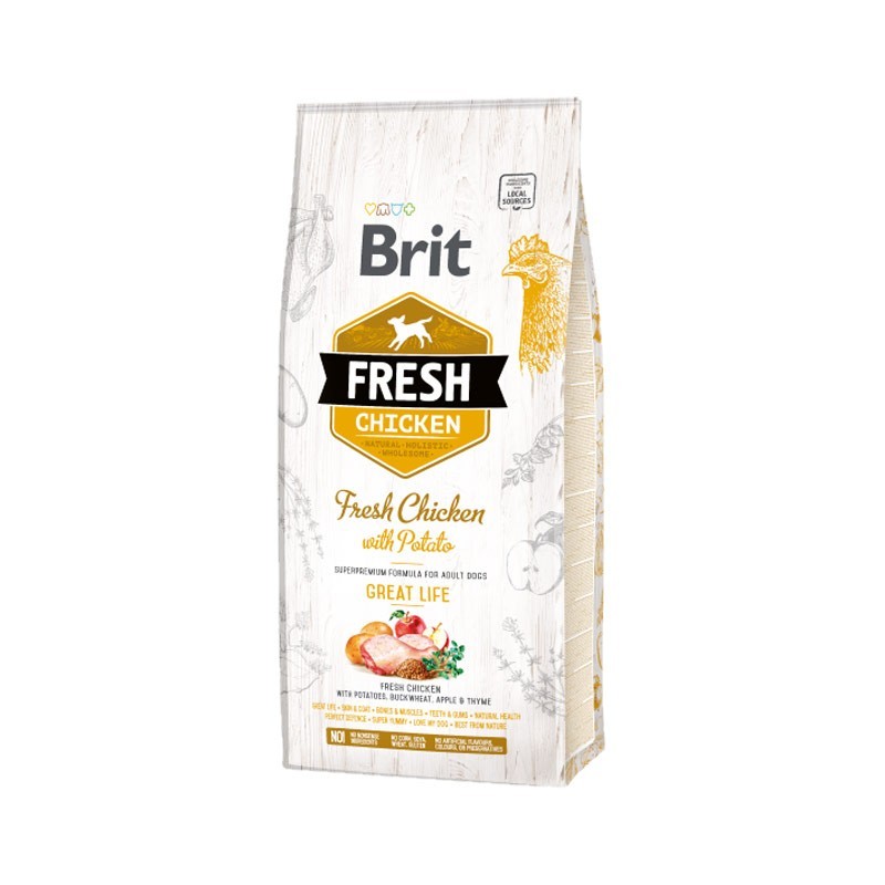 Image of Brit Fresh Pollo e Patate All Breeds Adult per Cani062