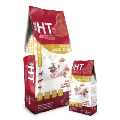 HT VID Healthy & Tasty Dog Grain Free Adult All Breeds Agnello, Tapioca e Bacche di Goji