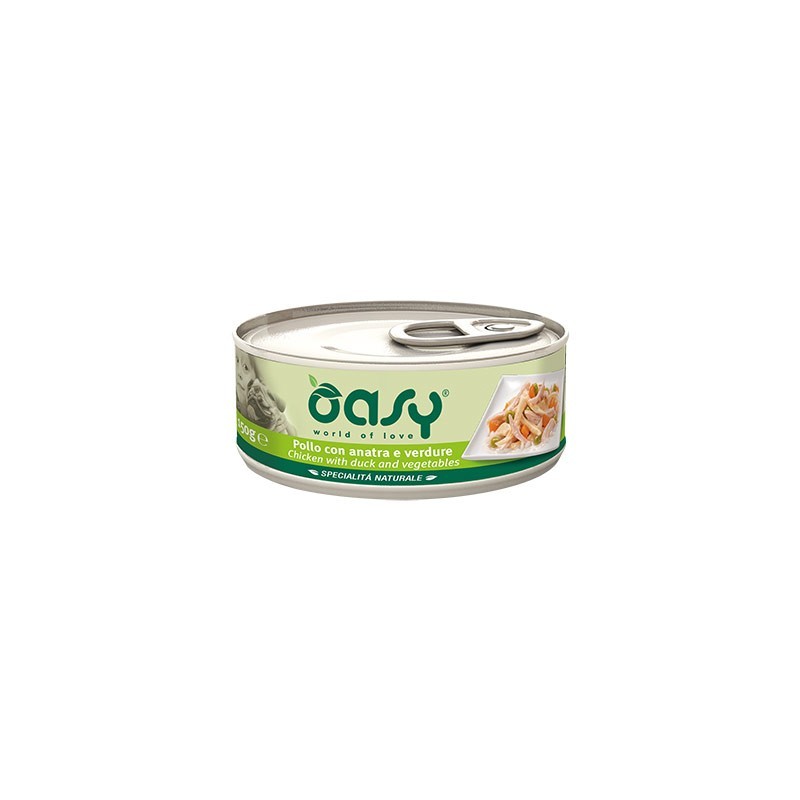 Image of Oasy Pollo con Anatra e Verdure per Cani 150gr062