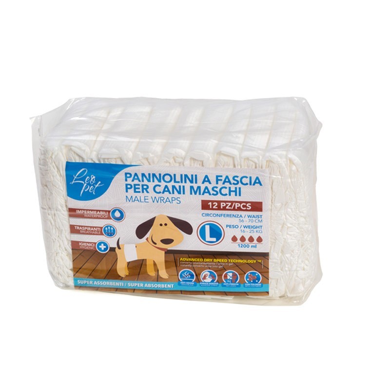 Leopet Pannolini Fascia Cani Maschi | Robinson Pet Shop