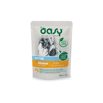 Oasy Kitten Bocconcini in Salsa al Pollo per Gattini 85gr