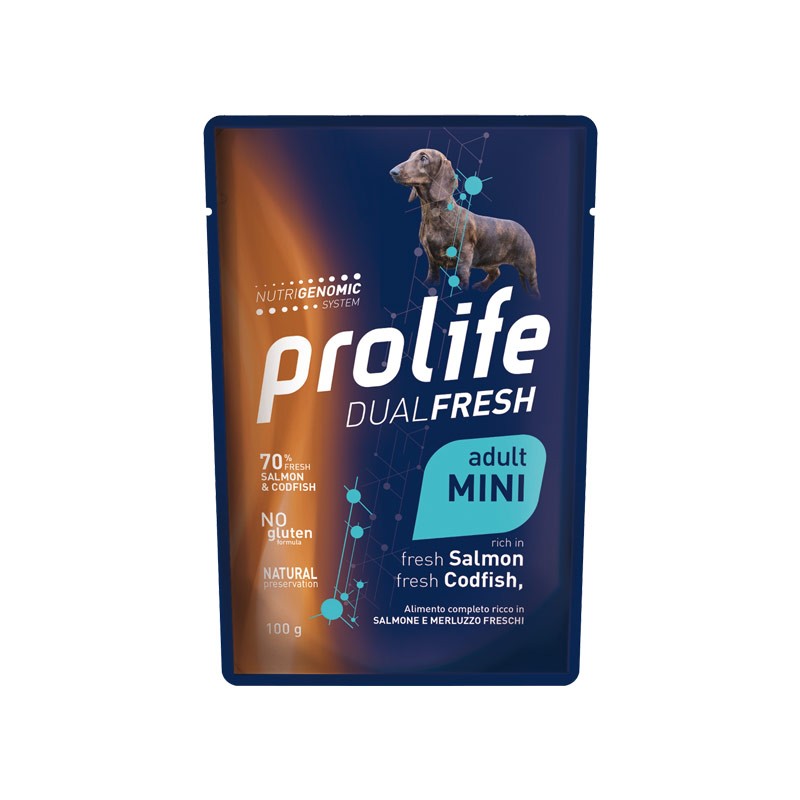 Prolife Dual Fresh Salmone e Merluzzo Adult Mini Umido per Cani