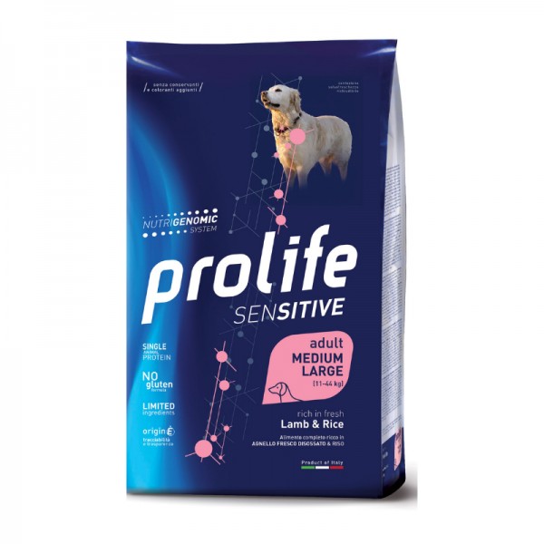 Prolife Adult Sensitive Medium/Large Agnello e Riso