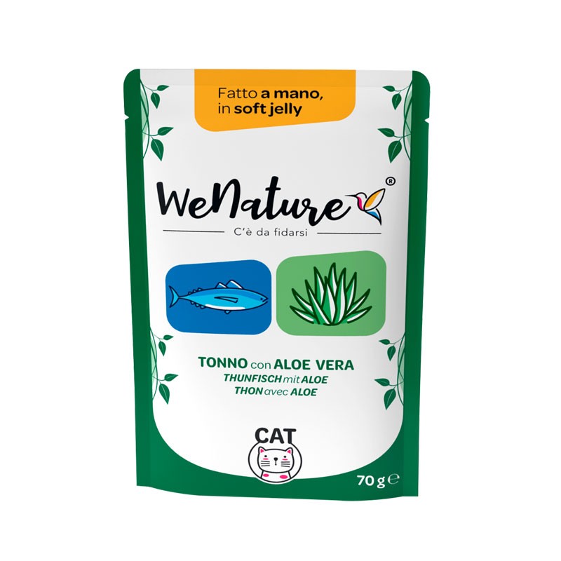 Image of WeNature Tonno con Aloe Vera Soft Jelly Umido in Busta per Gatti062