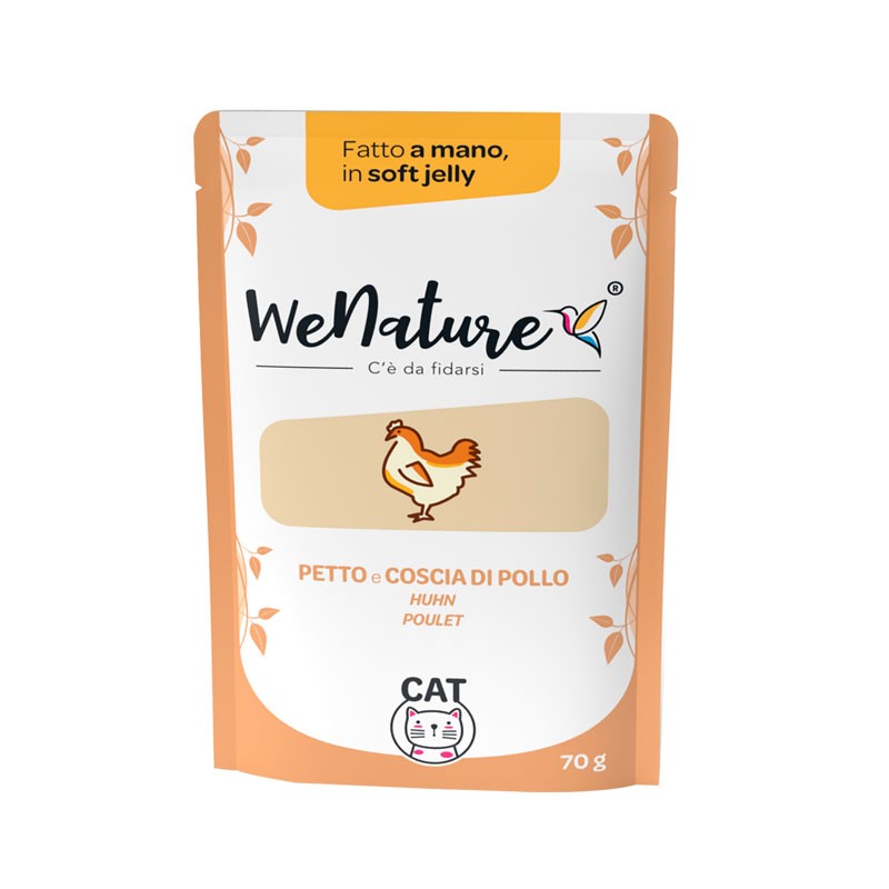 Image of WeNature Petto e Coscia di Pollo Soft Jelly Umido in Busta per Gatti062