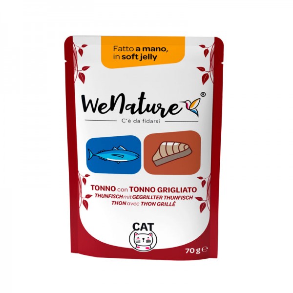 WeNature Tonno con Tonno Grigliato Soft Jelly per Gatti in Busta