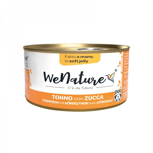 WeNature Tonno con Zucca in Acqua Umido per Cani