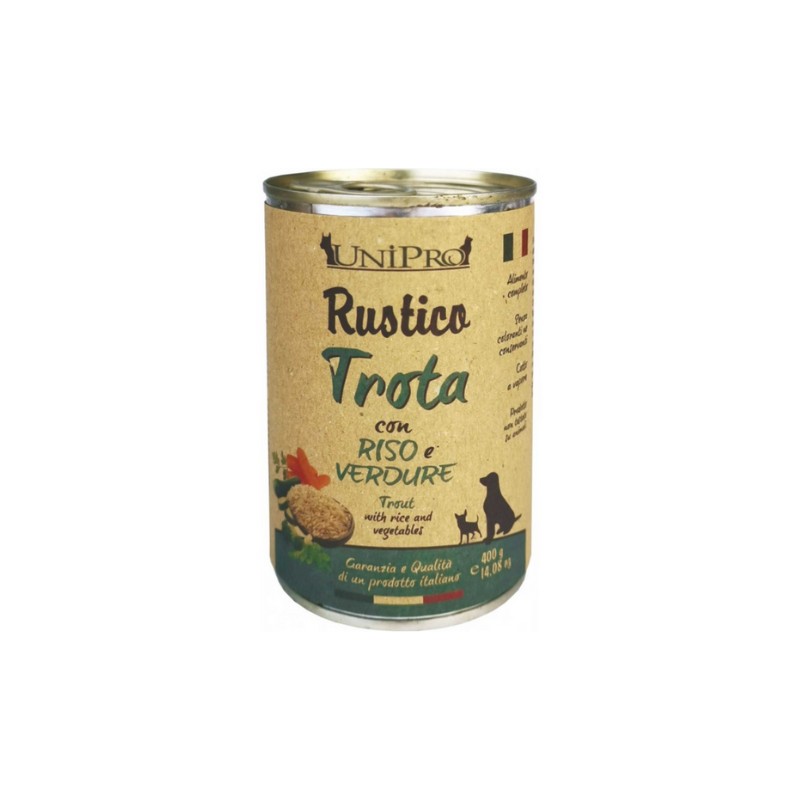 Image of Unipro Rustico Trota con Riso e Verdure per Cani062