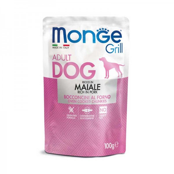 Monge Bocconcini Grill con Maiale per Cani