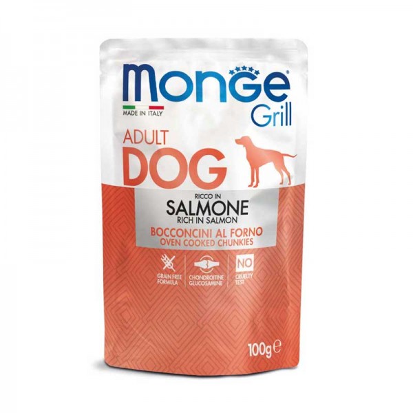 Monge Bocconcini Grill con Salmone per Cani