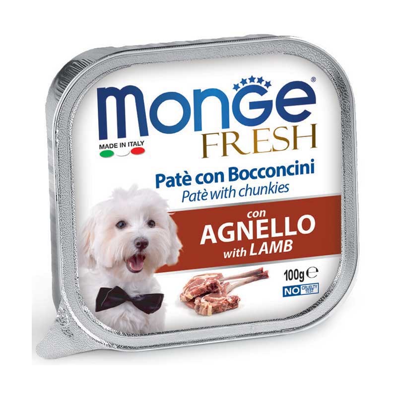 Image of Monge Fresh Adult Agnello Umido per Cani062