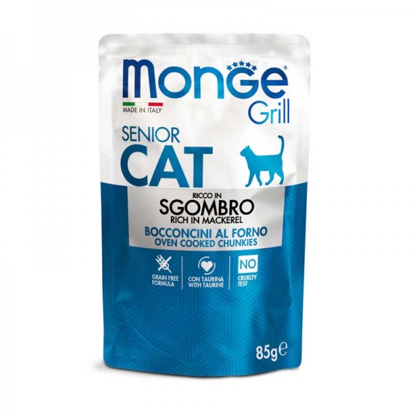 Monge Bocconcini Grill Senior con Sgombro per Gatti