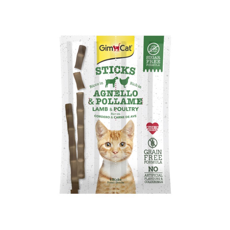 Gimpet Snacks in Sticks Agnello e Pollo per Gatti 4pz