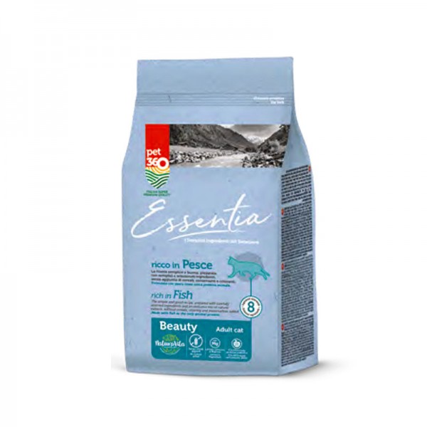 Essentia Adult Beauty al Pesce Grain Free per Gatti