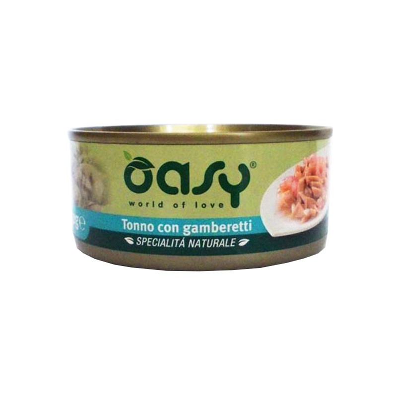 Image of Oasy Natural Adult Tonno e Gamberetti Umido per Gatti062