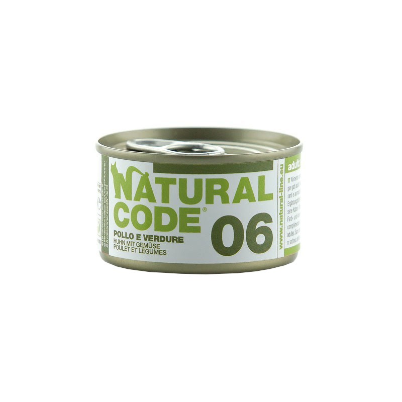 Natural Code Pollo e Verdure per Gatti 85gr