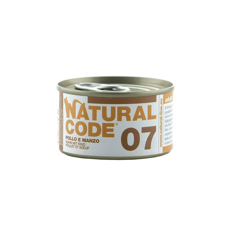 Natural Code Pollo e Manzo per Gatti 85gr