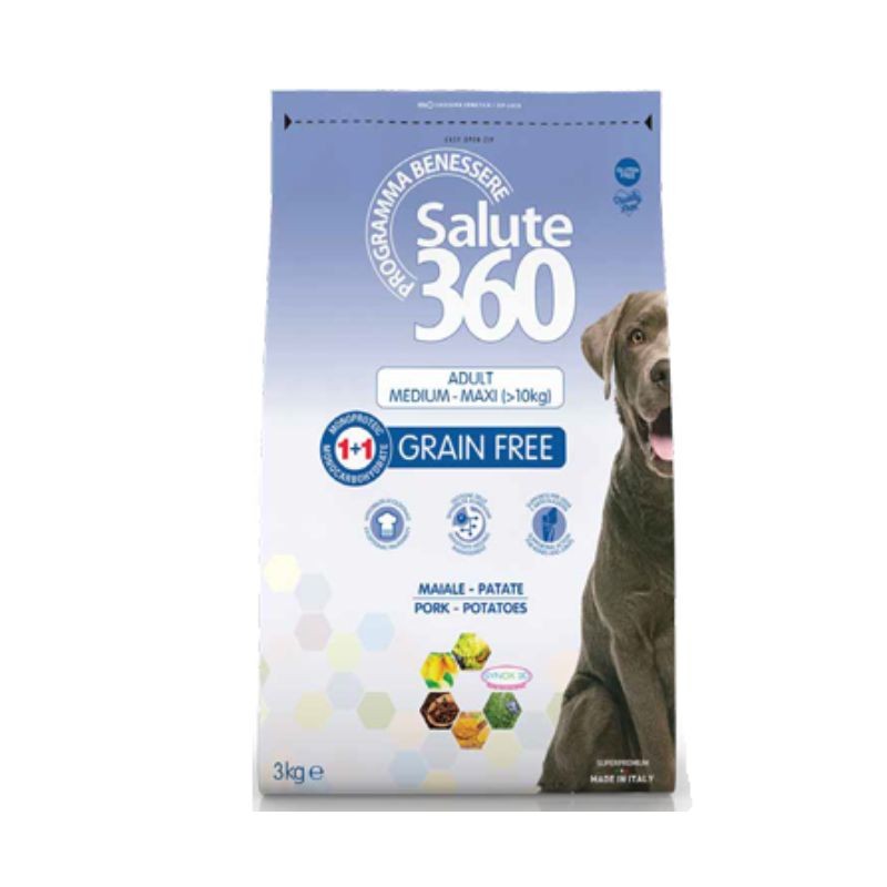 Salute360 No Grain Maiale e Patate Medium Maxi Per Cani