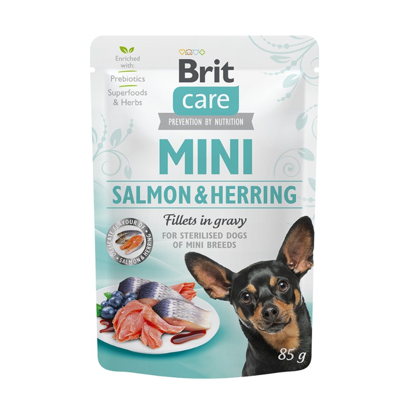 Image of Brit Care Mini Salmone e Aringa in Salsa per Cani062