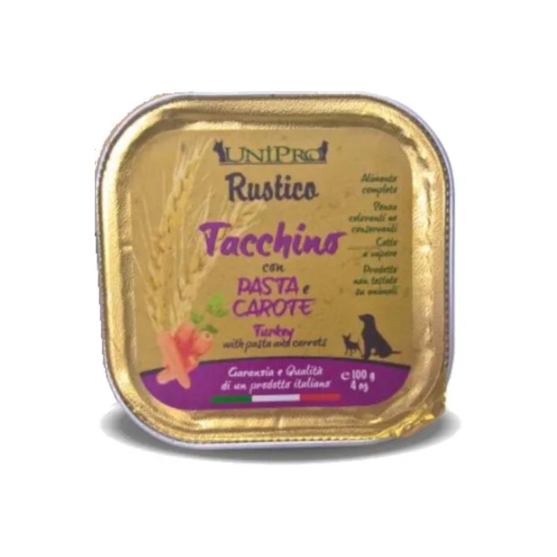 Image of Unipro Rustico Tacchino con Pasta e Carote per Cani 100gr062