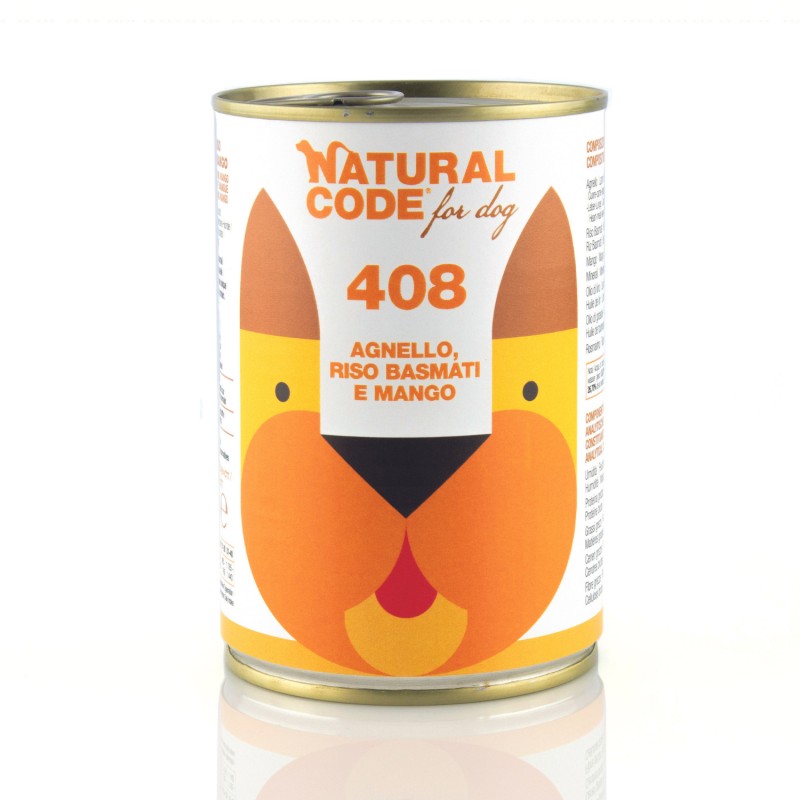 Natural Code Agnello Riso Basmati e Mango per Cani 400gr