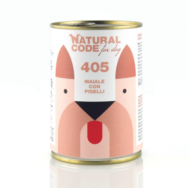 Natural Code Maiale con Piselli per Cani 400gr