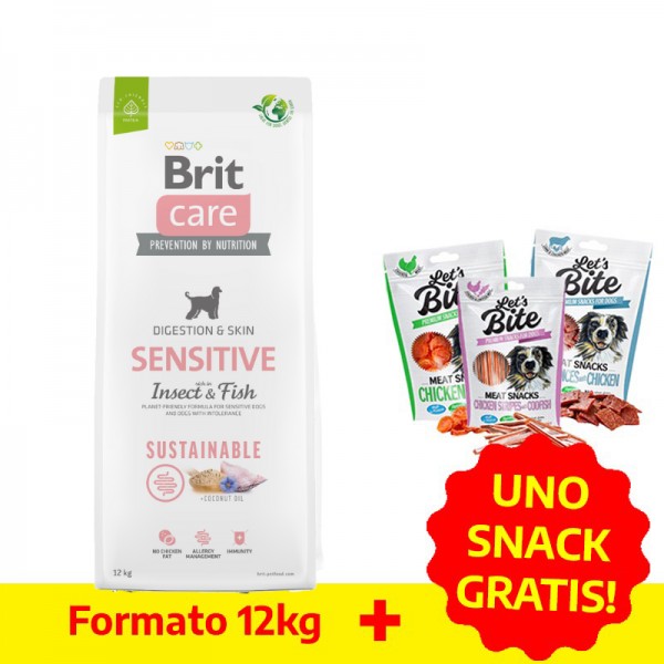 Brit Care Grain Free Sustainable Sensitive Pesce e Insetti per Cani