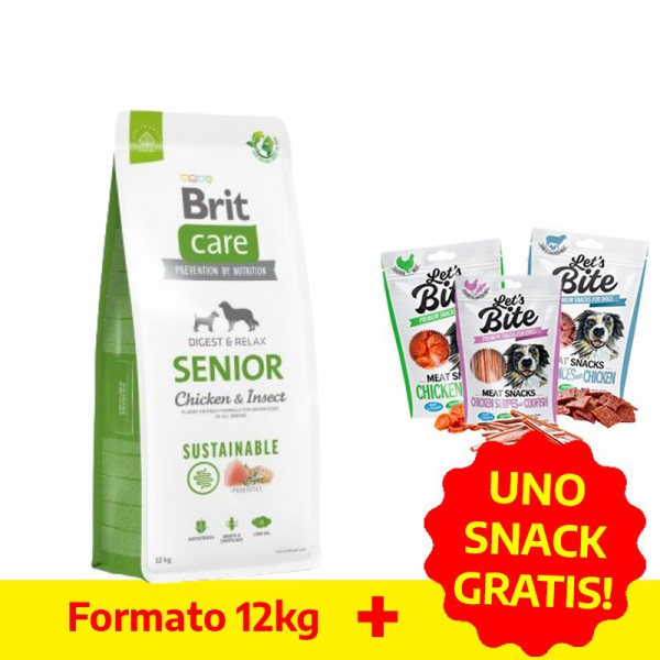 Brit Care Sustainable Senior Pollo e Insetti Per Cani