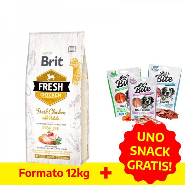 Brit Fresh Pollo e Patate All Breeds Adult per Cani