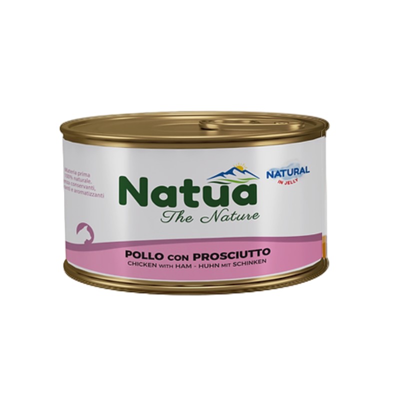 Image of Natua Natural Jelly Pollo e Prosciutto 85g per Gatti062