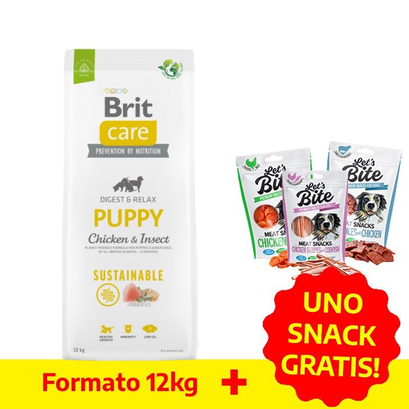 Brit Care Sustainable Puppy Pollo e Insetti Per Cani