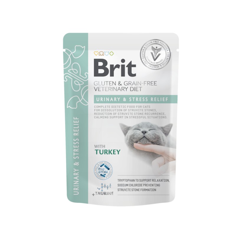 Brit Veterinary Diet Urinary & Stress Relief Umido per Gatti