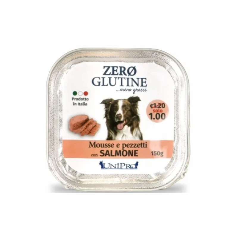 Unipro Mousse e Pezzetti al Salmon per Cani 150g