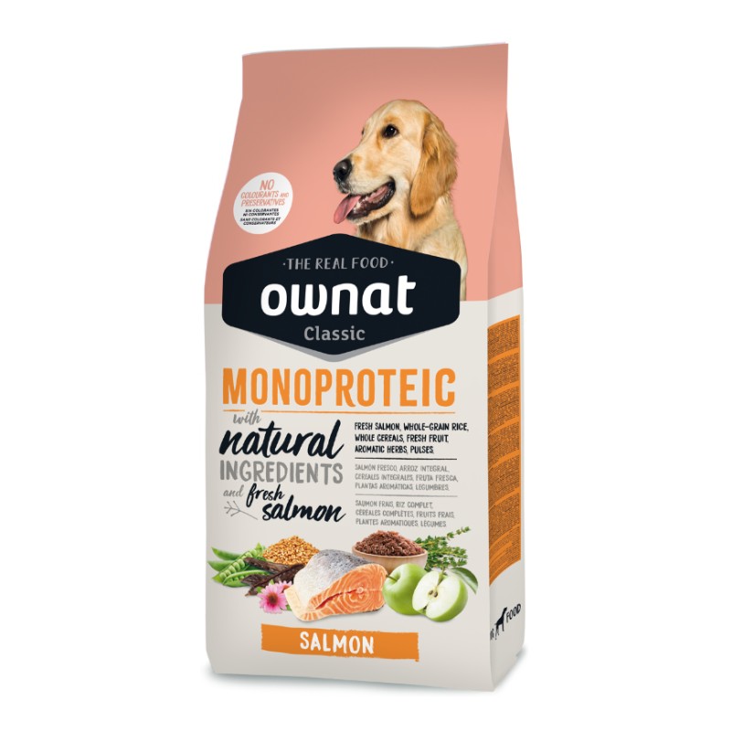 Image of Ownat Dog Monoproteic Adult Salmone, Mela e Riso per Cani062