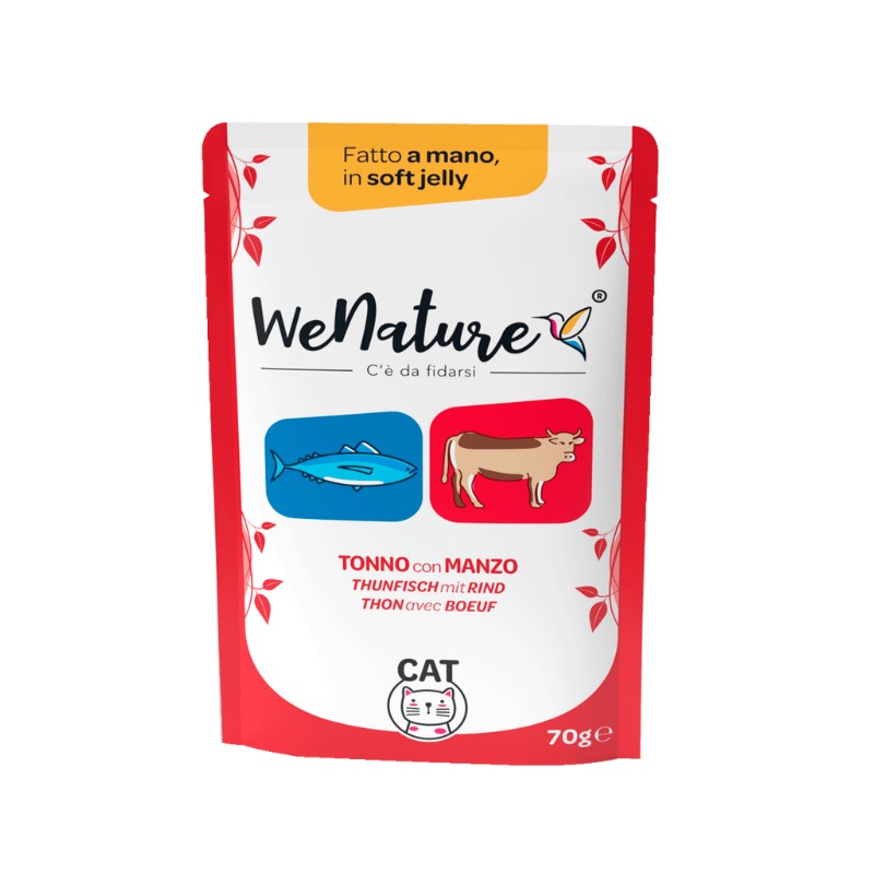 WeNature Tonno con Manzo Soft Jelly in Busta per Gatti