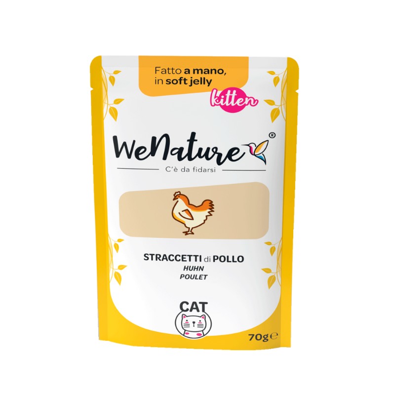 Image of WeNature Kitten Straccetti di Pollo Soft Jelly in Busta per Gattini062