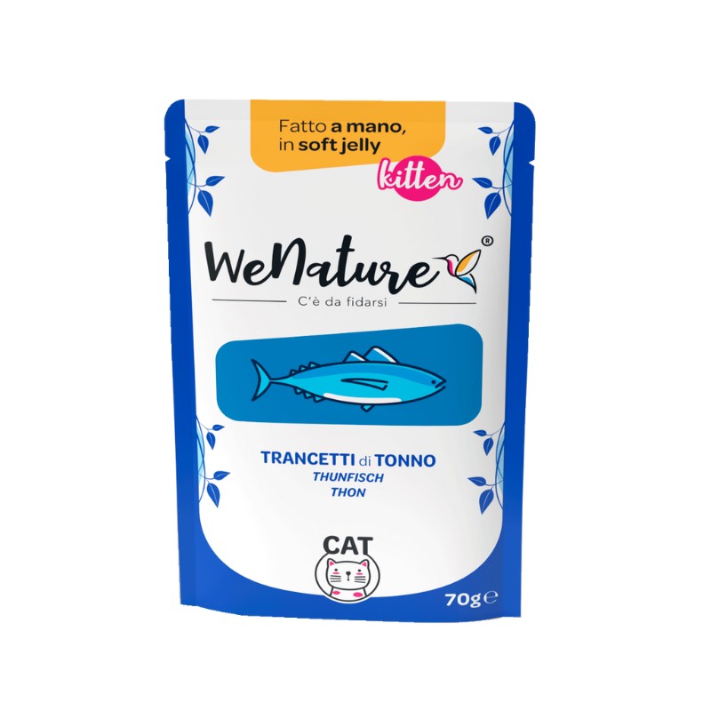 WeNature Kitten Trancetti di Tonno Soft Jelly in Busta per Gattini