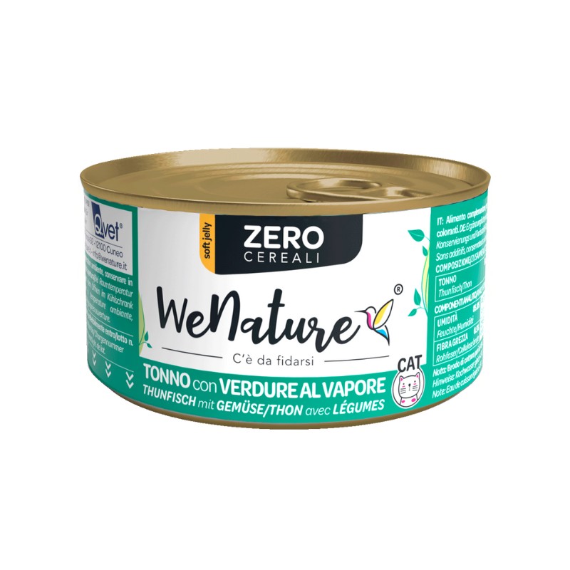 WeNature Zero Cereali Tonno con Verdure al Vapore per Gatti