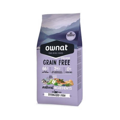 Ownat Cat Prime Grain Free Sterilized al Pesce per Gatti