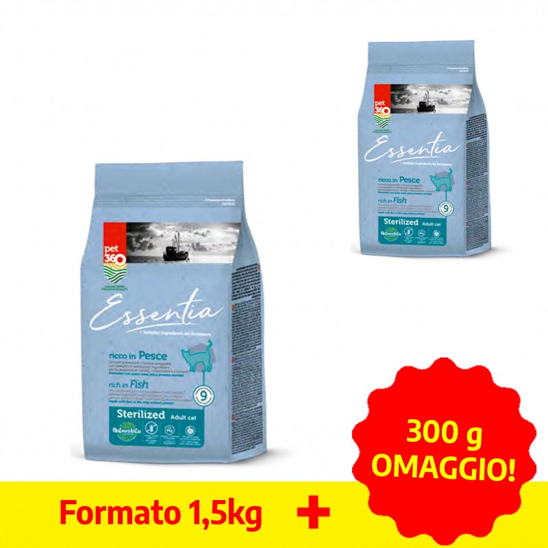 Essentia Adult Sterilized al Pesce Grain Free per Gatti