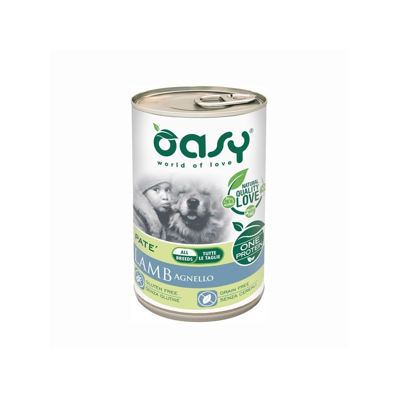 Image of Oasy Umido Monoproteico Agnello per Cani 400gr062