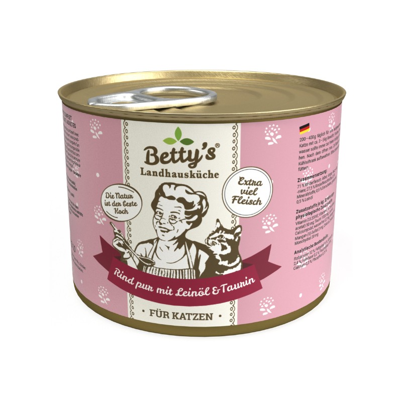 Image of Betty's Landhausküche Manzo con Olio di Lino Umido per Gatti062