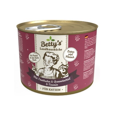 Betty's Country House Kitchen Tacchino e Olio di Borragine Umido per Gatti