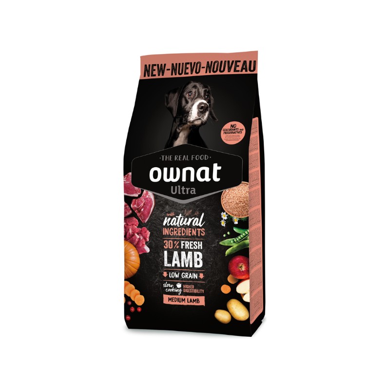 Ownat Dog Ultra Medium Lamb Rice per Cani