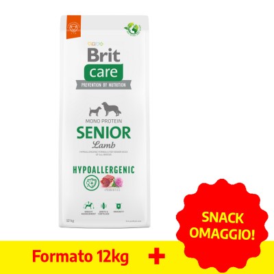 Brit Care Hypoallergenic Senior Agnello e Riso Per Cani