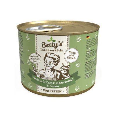 Betty's Landhausküche Pollo e Vitello con Olio di Borragine Umido per Gatti