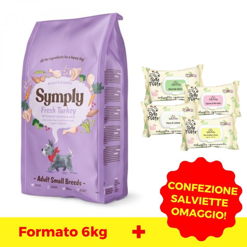 Symply Adult Small Breeds Tacchino Fresco, Patata Dolce e Avena