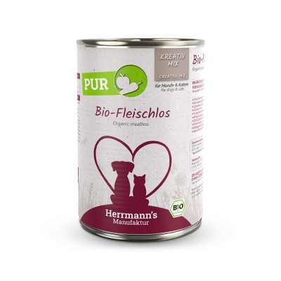 Herrmann's Creative Mix Umido Biologico Senza Carne per Cani e Gatti