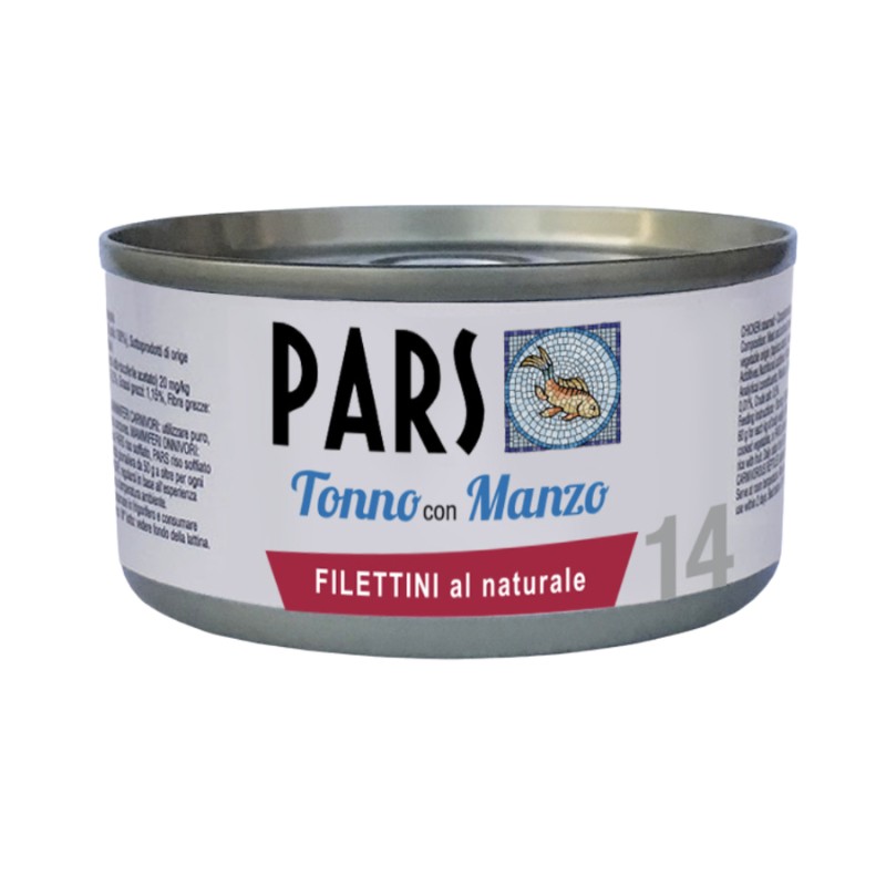 Image of Pars Monoproteico Filettini al Naturale Tonno con Manzo per Cani e Gatti 85gr062